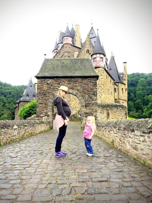 Pregnant woman with young child in Germany